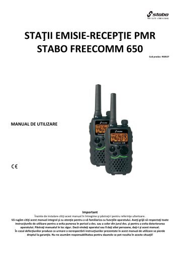staţii emisie-recepţie pmr stabo freecomm 650 - German Electronics ...