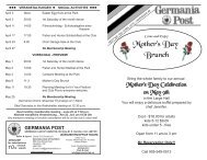 Mother's Day Brunch - Germania Club of Hamilton