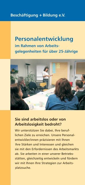 Personalentwicklung - Beschäftigung + Bildung ev