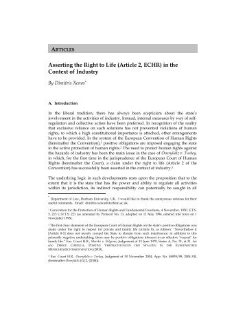 article 2 of the echr Taking life and liberty seriously: reconsidering criminal liability under article 2 of the echr authors natasa mavronicola search for more papers by this author i. article 2 of the echr Taking life and liberty seriously: reconsidering criminal liability under article 2 of the echr authors natasa mavronicola search for more papers by this author i.