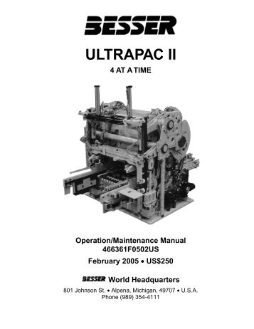 ULTRAPAC II LIST OF ILLUSTRATIONS - Besser Company