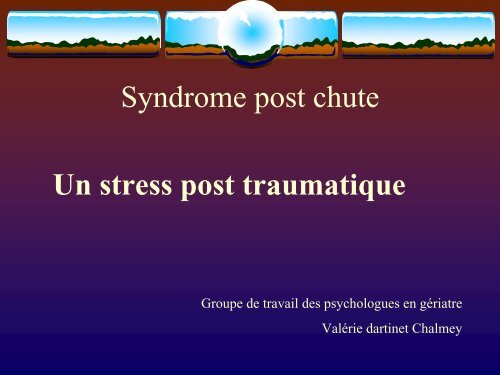 Syndrome post chute - Geronto-Normandie