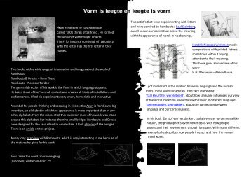 Vorm is leegte en leegte is vorm - Gerrit Rietveld Academie