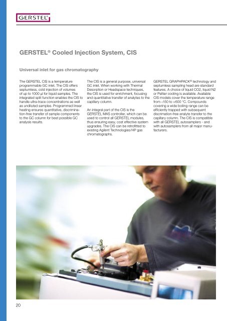 Supplies Catalogue 2006/2007, (pdf; 4,27 MB) - Gerstel