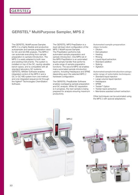 Supplies Catalogue 2006/2007, (pdf; 4,27 MB) - Gerstel