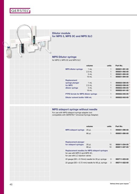 Supplies Catalogue 2006/2007, (pdf; 4,27 MB) - Gerstel