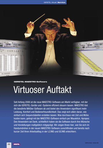Virtuoser Auftakt - Gerstel GmbH & Co.KG