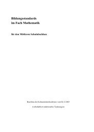 Bildungsstandards Mathematik für den mittleren Schulabschluss