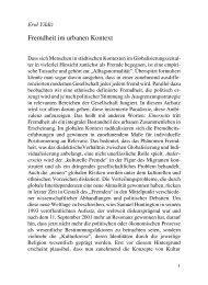 Fremdheit im urbanen Kontext