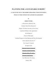 PLANNING FOR A SUSTAINABLE EUROPE? - TU Berlin