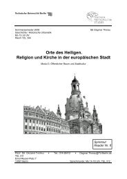 Orte des Heiligen. Religion und Kirche in der ... - TU Berlin