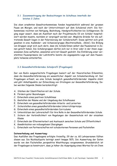 Sich wohlfühlen in der Schule (.pdf) - Gesunde Schulen