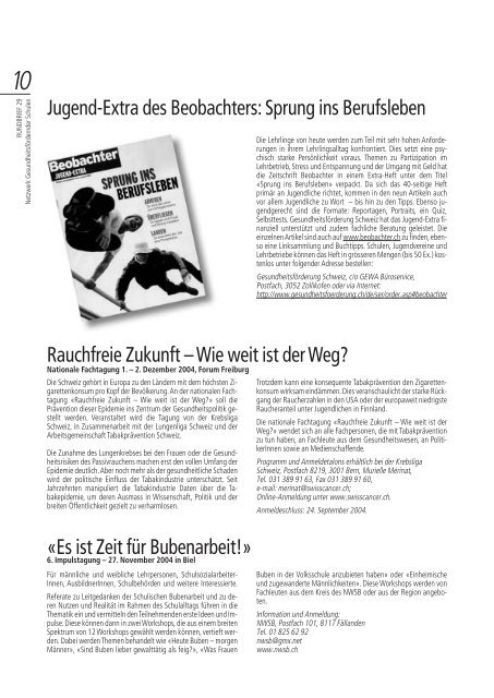 Rundbrief _29_deutsch_2 - Gesunde Schulen