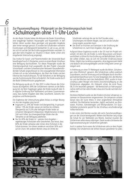 Rundbrief 26, deutsch - Gesunde Schulen