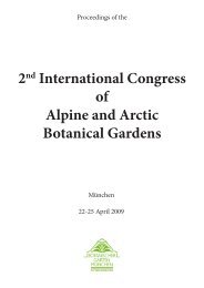 2nd International Congress of Alpine and Arctic Botanical Gardens