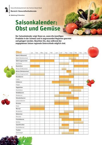 Saisonkalender: Obst und Gemüse - Gesundheit.bs.ch