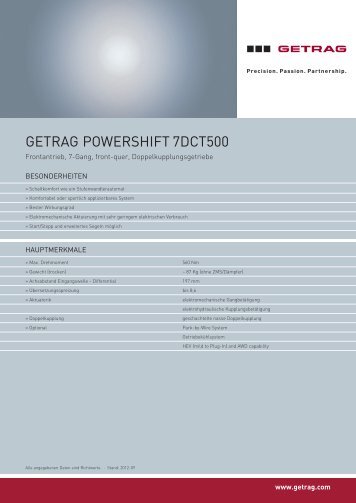 GETRAG PowERShifT 7DCT500