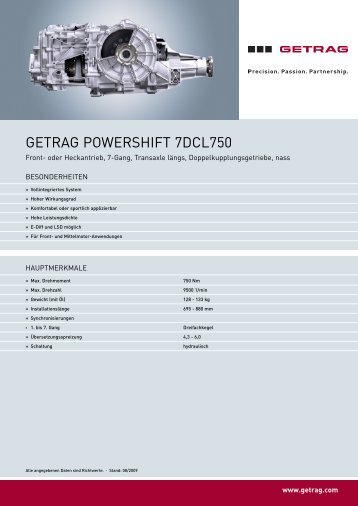 GETRAG POWERSHIFT 7DCL750