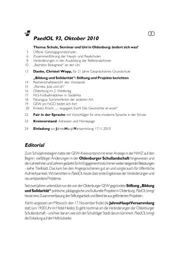 Und hier geht es zu der PDF-Datei. - GEW Kreisverband Oldenburg ...