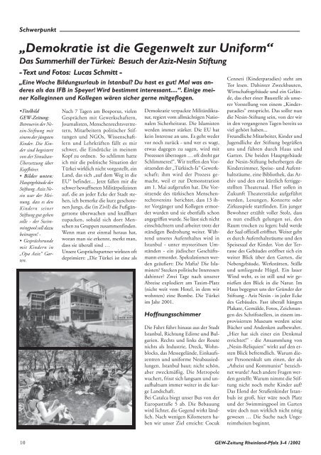 GEW-ZEITUNG Rheinland-Pfalz