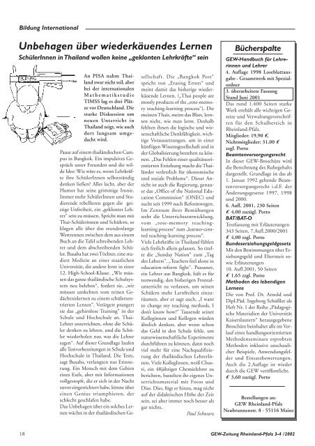 GEW-ZEITUNG Rheinland-Pfalz