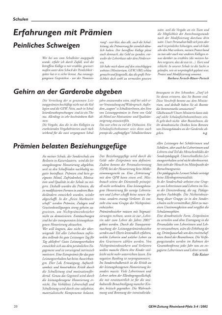 GEW-ZEITUNG Rheinland-Pfalz