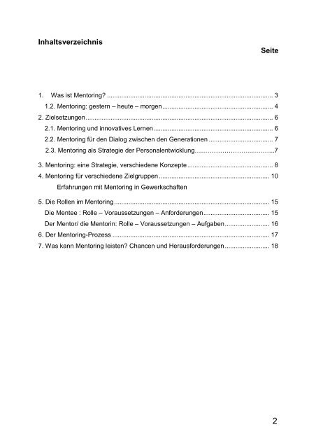 GEW-Handbuch Mentoring Teil 1 Mentoring – eine Einführung