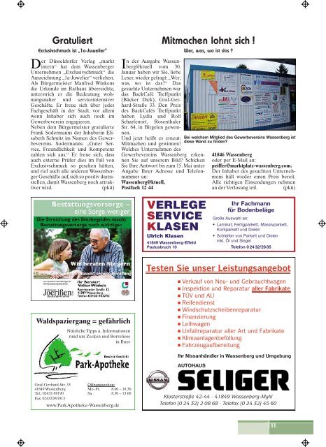 Ausgabe als PDF herunterladen - Gewerbeverein Wassenberg eV