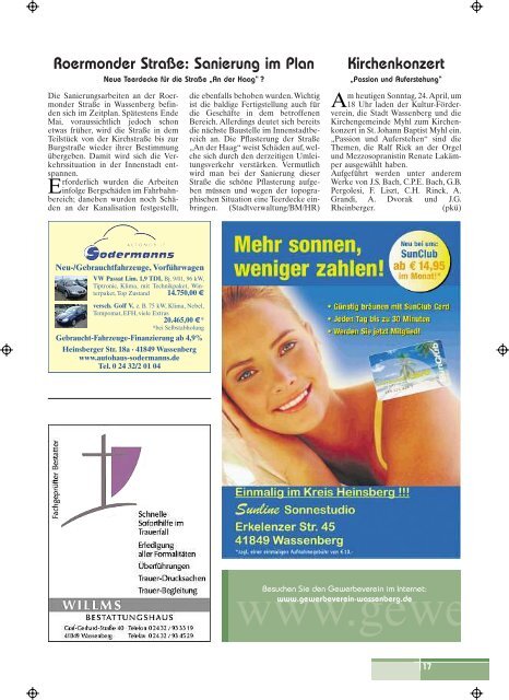 Ausgabe als PDF herunterladen - Gewerbeverein Wassenberg eV