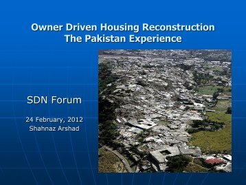 Owner Driven Housing Reconstruction The Pakistan ... - GFDRR