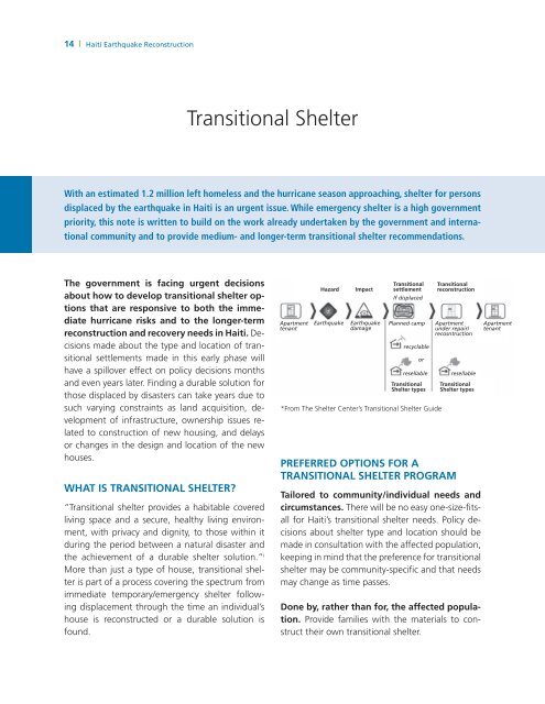 Haiti Earthquake Reconstruction Knowledge Notes from ... - GFDRR