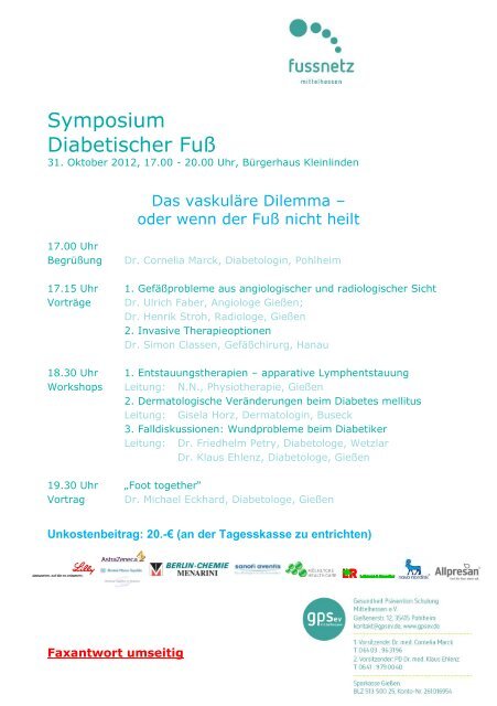 Symposium Diabetischer Fuß - GFG