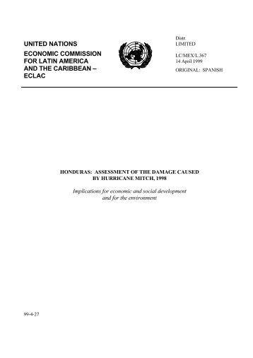 honduras: assessment of the damage caused by hurricane ... - GFDRR