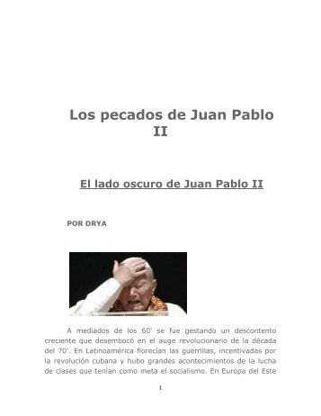 Los pecados de Juan Pablo II - Gran Fratervidad Tao Gnóstica ...