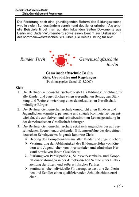 Runder Tisch Gemeinschaftsschule Berlin