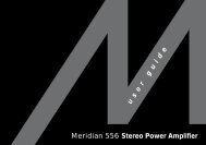 Setting up the stereo power amplifier - Meridian