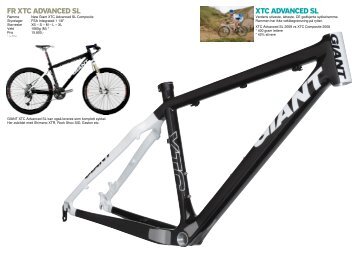 Fr xtc Advanced SL XtC Advanced SL - Giant Bicycles