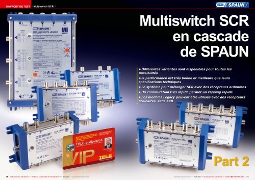 Multiswitch SCR en cascade de SPAUN