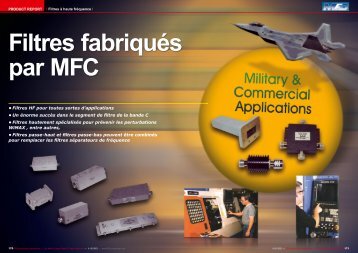 Filtres fabriqués par MFC