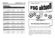 FSG Bebra 1 – SG Heinebach/Osterbach 1 - Gilfershausen