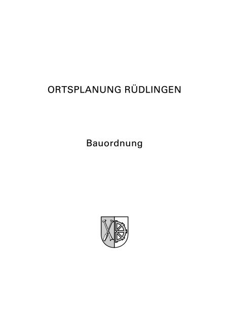 ORTSPLANUNG RÜDLINGEN Bauordnung - GIS