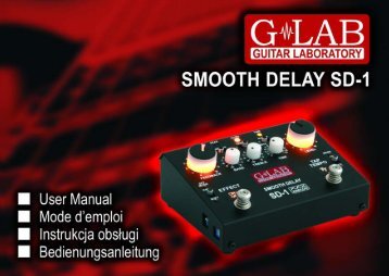 Instrukcja obsługi Smooth Delay SD-1 - G LAB