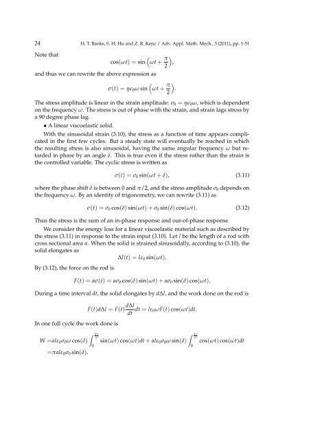 A Brief Review of Elasticity and Viscoelasticity for Solids 1 Introduction