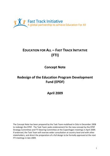 Concept Note - Global Partnership for Education