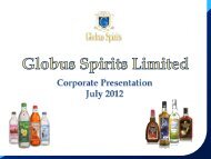 Corporate Presentation - Globus Spirits