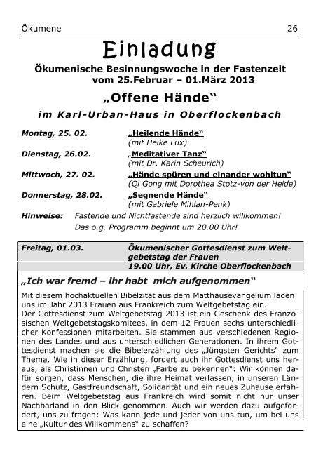 Gemeindebrief Glockengruß 1/2013 Dez-Feb - Evangelische ...