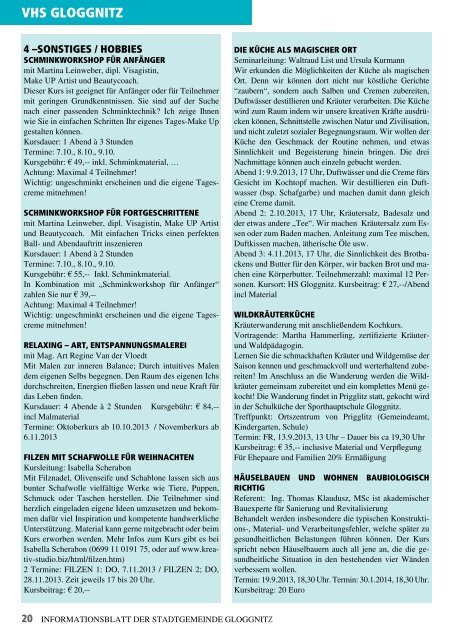 Informationsblatt 2/2013 - Stadtgemeinde Gloggnitz