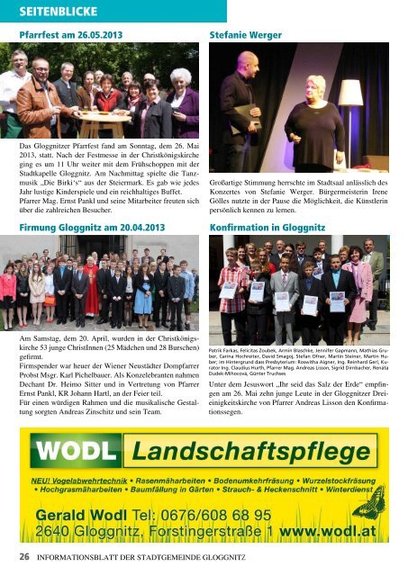 Informationsblatt 2/2013 - Stadtgemeinde Gloggnitz