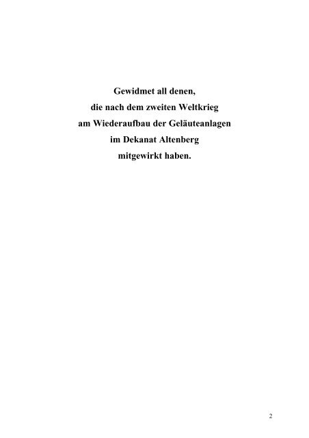 Geleitwort - Köln - Glockenbücher des Erzbistums Köln