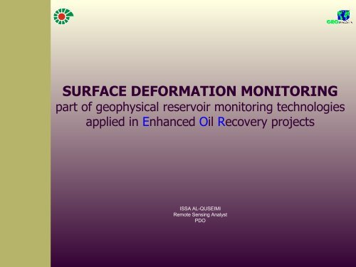 SURFACE DEFORMATION MONITORING